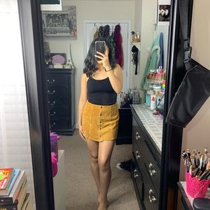 Corduroy mini skirt